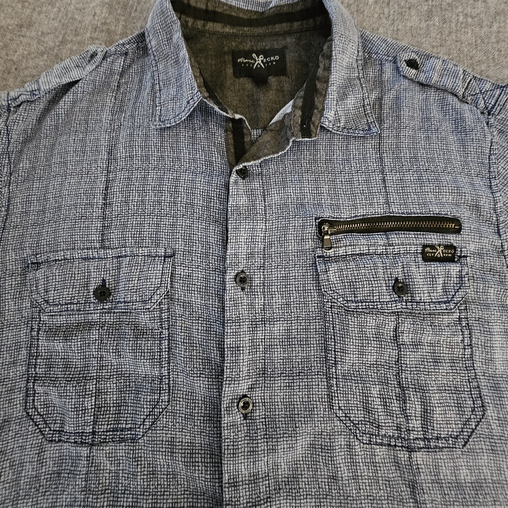 Ecko Unlimited Black and White Patterned Shirt
